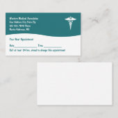 医療患者アポイントメント名刺 予約カード (正面/裏面)