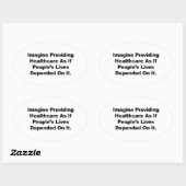 医療想像の人々の生活は~に依存している 楕円形シール (シート)