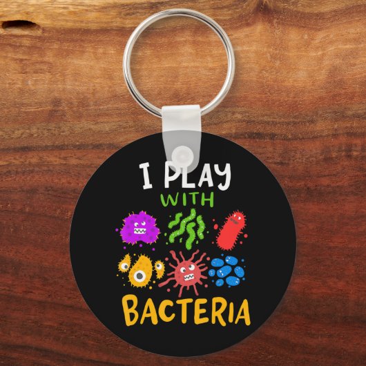医療技術医の微生物学の贈り物おもしろい キーホルダー (正面)