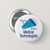 医療技術者に声を掛ける 缶バッジ (正面&裏面)
