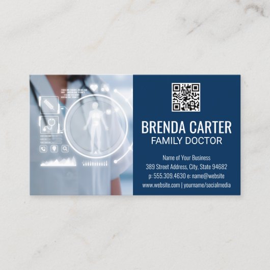 医療技術 | QRスキャンコード |医師 名刺 (正面)