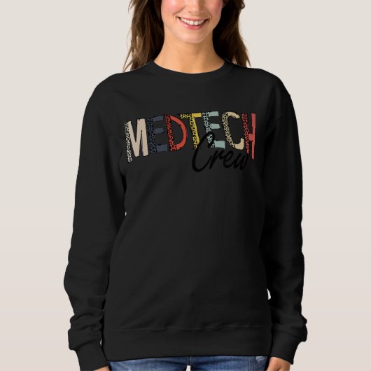 医療技術Med TechクルーLeopard Med Tech スウェットシャツ (正面)
