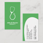 医療担当者または医療グリーンの名刺 名刺 (正面/裏面)