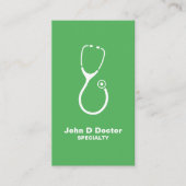 医療担当者または医療グリーンの名刺 名刺 (正面)