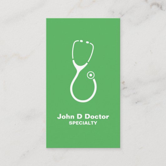 医療担当者または医療グリーンの名刺 名刺 (正面)