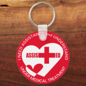 医療救済トリートメント下の援助 キーホルダー (正面)