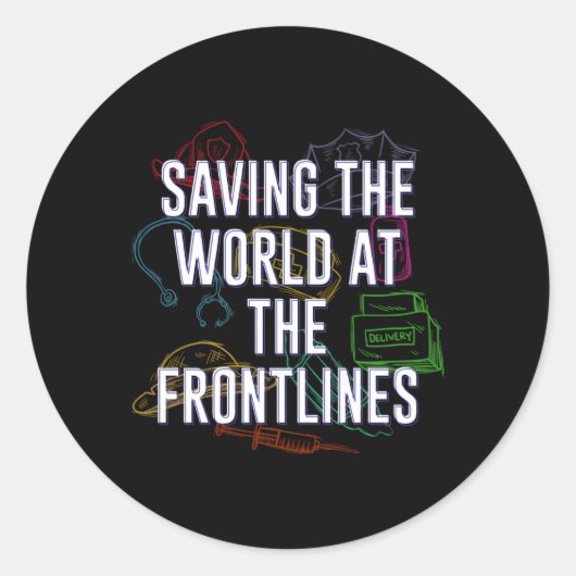 医療救現場の世界 ラウンドシール (正面)