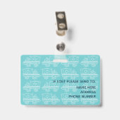 医療旅行ナース写真ID バッジ (裏面 (クリップ付))