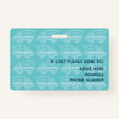 医療旅行ナース写真ID バッジ (裏面)