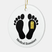 医療検査官パーソナライズされた名オーナメント セラミックオーナメント (左)