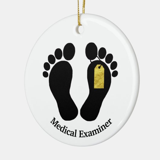 医療検査官パーソナライズされた名オーナメント セラミックオーナメント (左)