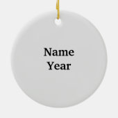 医療検査官パーソナライズされた名オーナメント セラミックオーナメント (裏面)