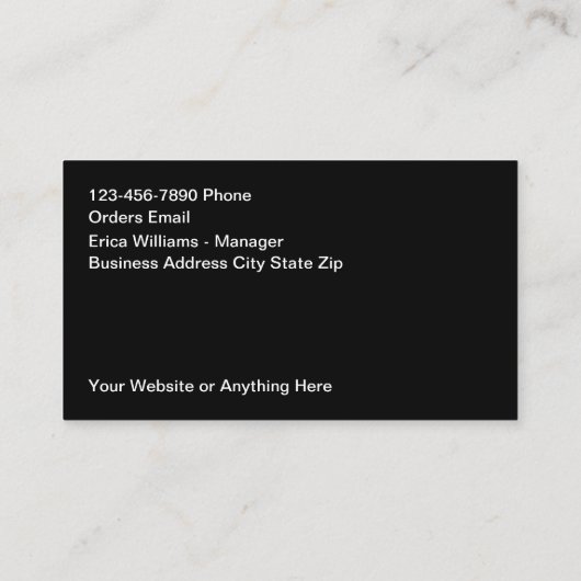 医療業務統一販売・サービス 名刺 (裏面)