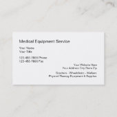 医療機器のディストリビューターの名刺 名刺 (裏面)