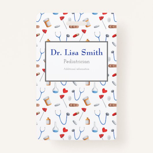 医療機器パーソナライズされたの医師ナース バッジ (正面)