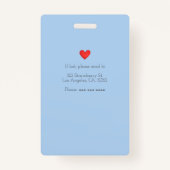 医療機器パーソナライズされた登録ナースID バッジ (裏面)