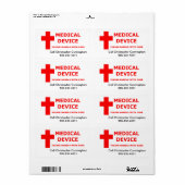 医療機器供給機器 ラベル (フルシート)