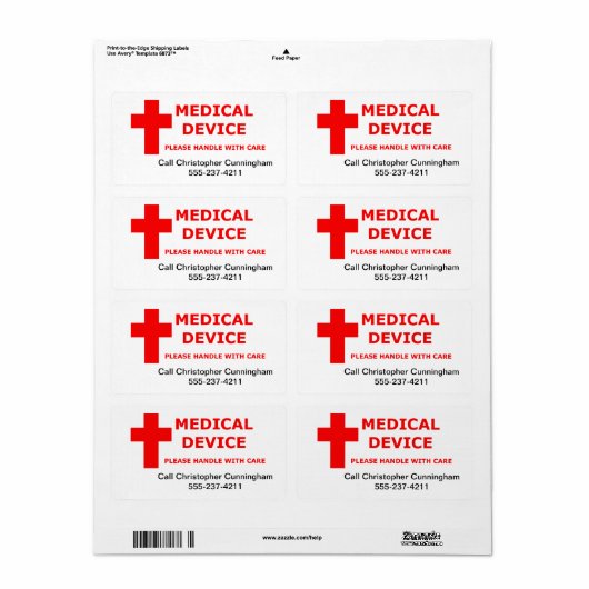 医療機器供給機器 ラベル (フルシート)