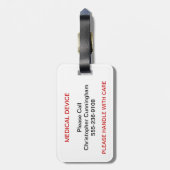 医療機器機器 ラゲッジタグ (裏面縦)