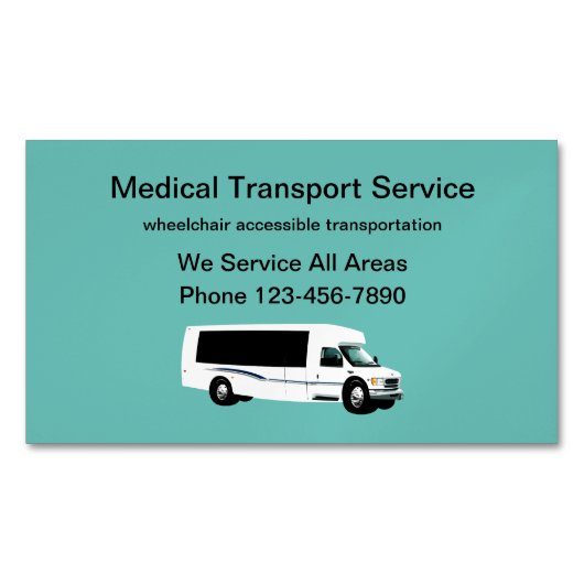 医療機材輸送 マグネット名刺 (正面)