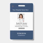 医療機関ロゴ入り写真ネームバッジ バッジ (正面)