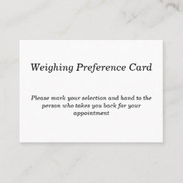 医療機関用の患者計量オプションカード 名刺