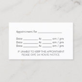 医療気にアポイントメントプロフェッショナル 予約カード (裏面)