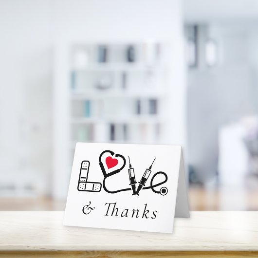 医療気に労働者の愛と サンキューカード