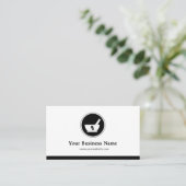 医療気に薬局ロゴ – プロフェッショナルエレガント 名刺 (スタンド正面)