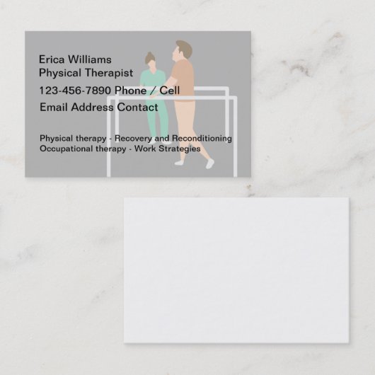 医療物理セラピストテーマ名刺 名刺 (正面/裏面)