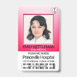 医療現場の写真 – ナース – ピンク バッジ