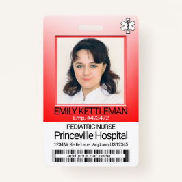 医療現場の写真 – ナース – 赤 バッジ