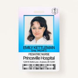 医療現場の写真 – ナース – 青/ピンク バッジ