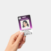 医療現場の写真 – 小児ナース – 紫 バッジ (手持ち)