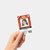 医療現場フォトバッジ – ナース – オレンジ バッジ (手持ち)