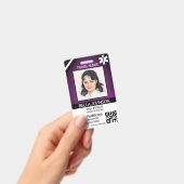 医療現場フォトバッジ – 旅行ナース – 紫 バッジ (手持ち)