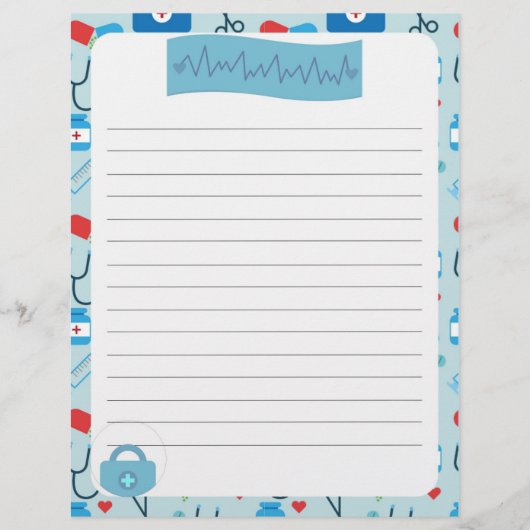 医療現場文房具紙レターヘッドスタイル レターヘッド (正面)