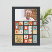 医療現場退職写真招待状 招待状 (スタンド正面)