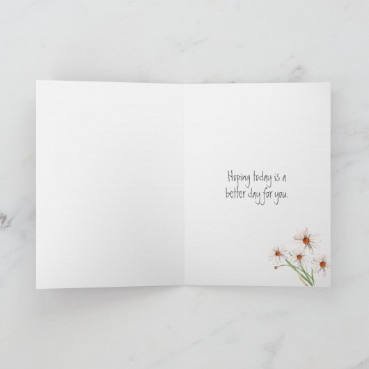 医療用の聴診器を持つテディベア カード (内部)