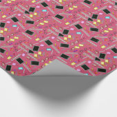 医療用またはナースギフトラップピンク ラッピングペーパー (角)