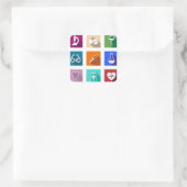 医療用アイコンのシール スクエアシール (バッグ)