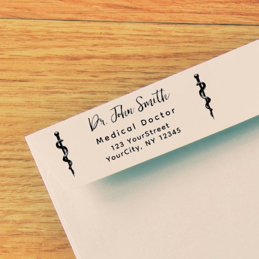 医療用アスレピウスモダンスクリプト差出人住所 セルフインキングスタンプ