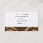 医療用アポイントメントカードブラウン抽象芸術 予約カード (裏面)