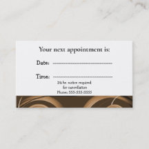 医療用アポイントメントカードブラウン抽象芸術