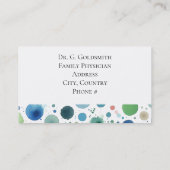 医療用アポイントメントカード水色ドット 予約カード (裏面)