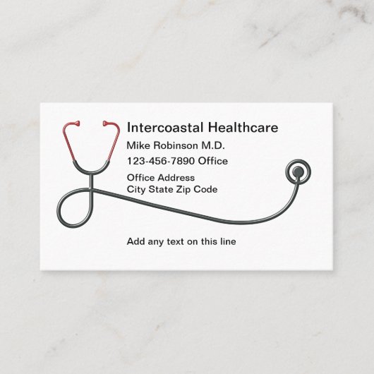 医療用アポイントメント名刺聴診器 名刺 (正面)