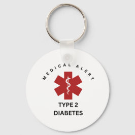 医療用アラート型2型糖尿病キーチェーン キーホルダー