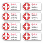 医療用アレルギ警告ーのDIY結腸 シール (正面)