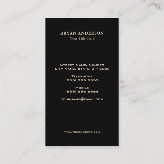 医療用カデュース記号金フェイク箔 名刺 (裏面)