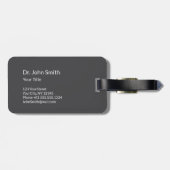 医療用カドゥセウスきれいな白の詳細な暖かい灰色 ラゲッジタグ (裏面横)